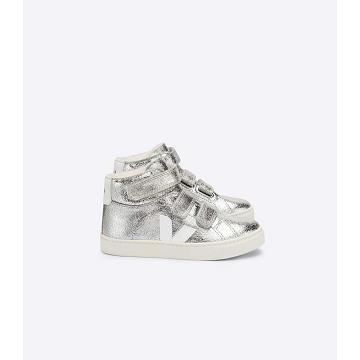 Silver Kids' Veja ESPLAR MID FURED SUEDE High Tops | AU 700GSO